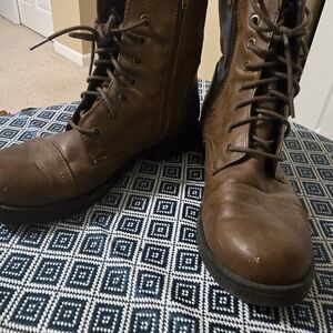 Brown Zip Boots